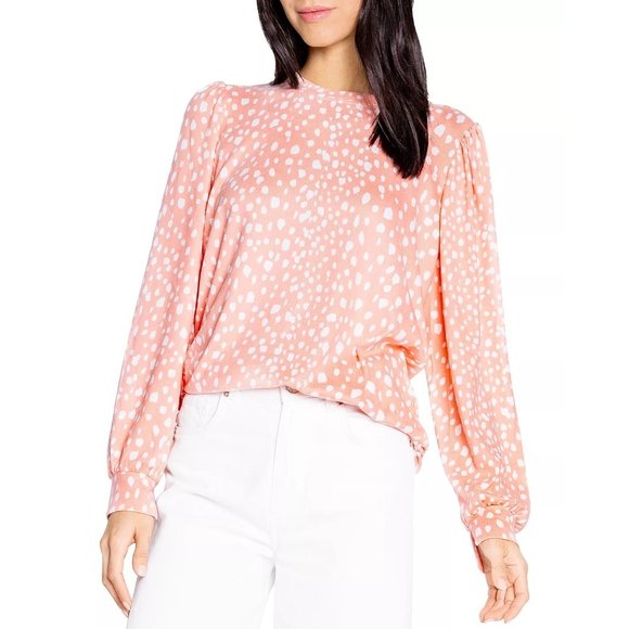 P SALVAGE Crystal Cove Printed Long Sleeve Top - Sherbert - NWT - Size Medium - Picture 1 of 2